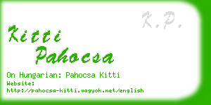 kitti pahocsa business card